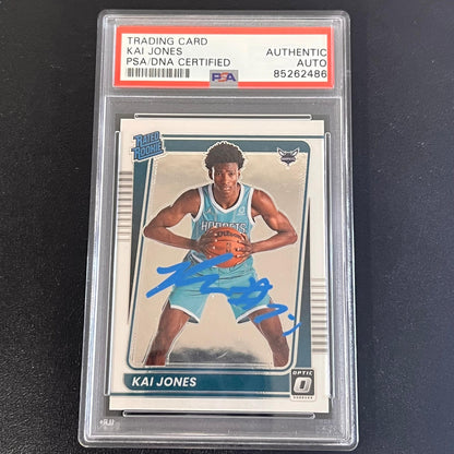 2021-22 Panini Donruss Optic Rated Rookie #182 Kai Jones Signed AUTO PSA Slabbed