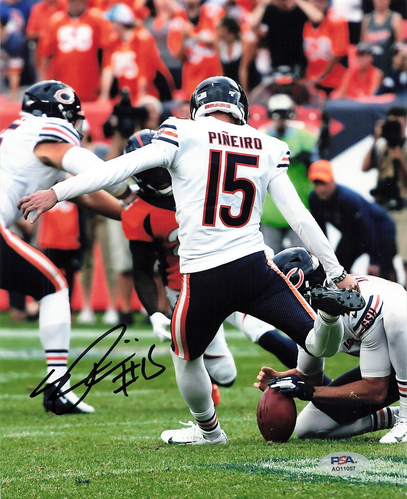 Eddy Pineiro Signed 8x10 photo PSA/DNA Chicago Bears Autographed