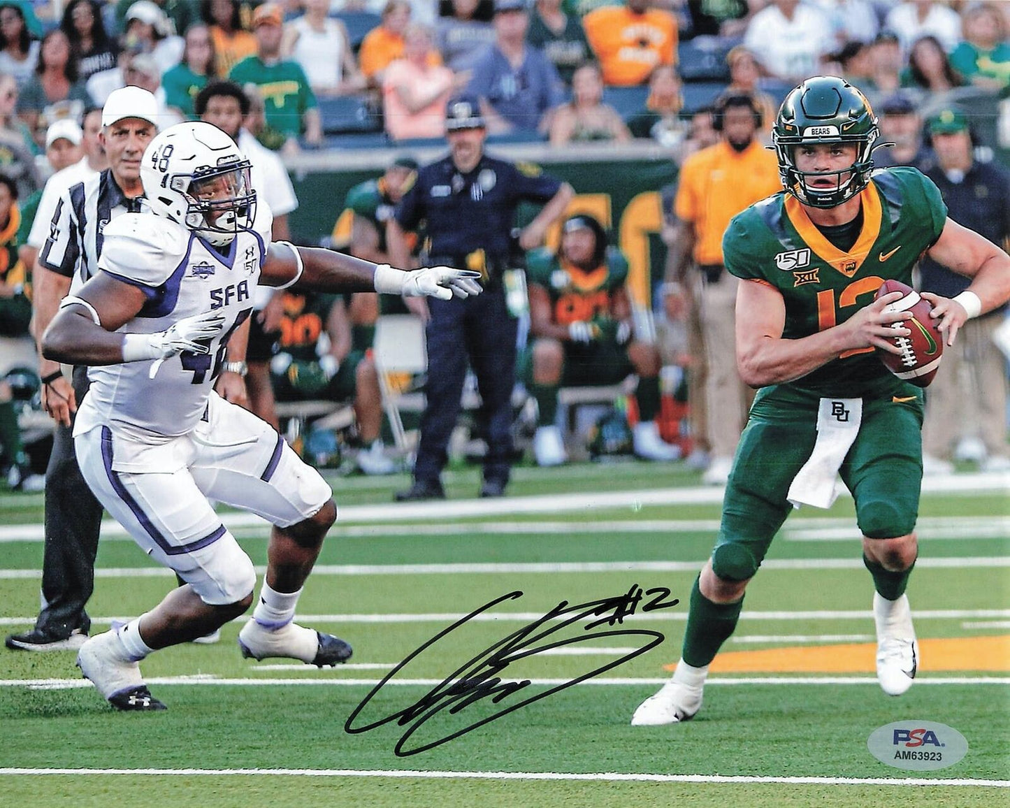 Charles Brewer signed 8x10 photo PSA/DNA Baylor Autographed