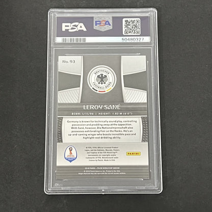 2018 Panini Prizm World Cup #93 Leroy Sane PSA 10