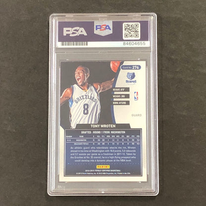 2012-13 Totally Certified #276 Tony Wroten Signed Card AUTO 10 PSA Slabbed Grizz