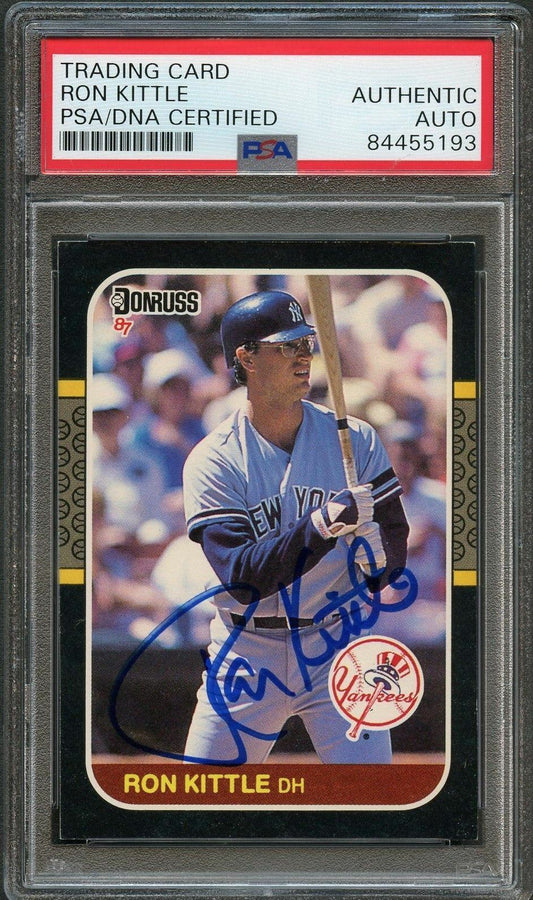 1987 Donruss #351 Ron Kittle Signed Card PSA Slabbed Auto Yankees