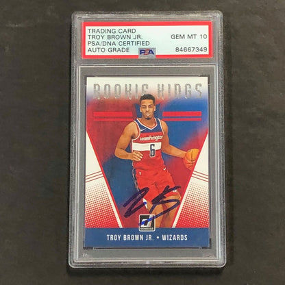 2018-19 Panini Donruss Rookie Kings #28 TROY BROWN JR. Signed Card AUTO GRADE 10