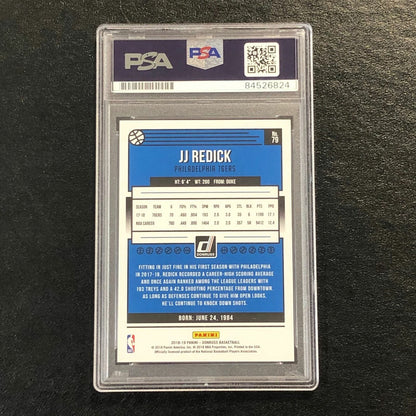 2018-19 Donruss #79 J.J. Redick Signed Card AUTO PSA Slabbed 76ers