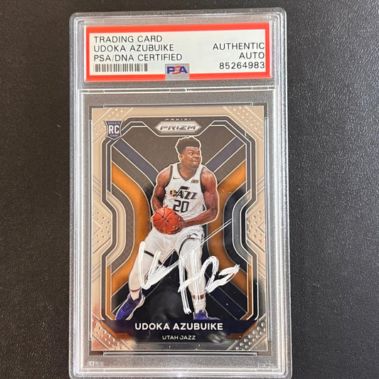 2020-21 Panini Prizm #267 Udoka Azubuike AUTO Signed Card PSA/DNA Encapsulated J