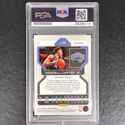 2021-22 Panini Prizm #160 Wendell Carter Jr Signed Card PSA/DNA AUTO Magic
