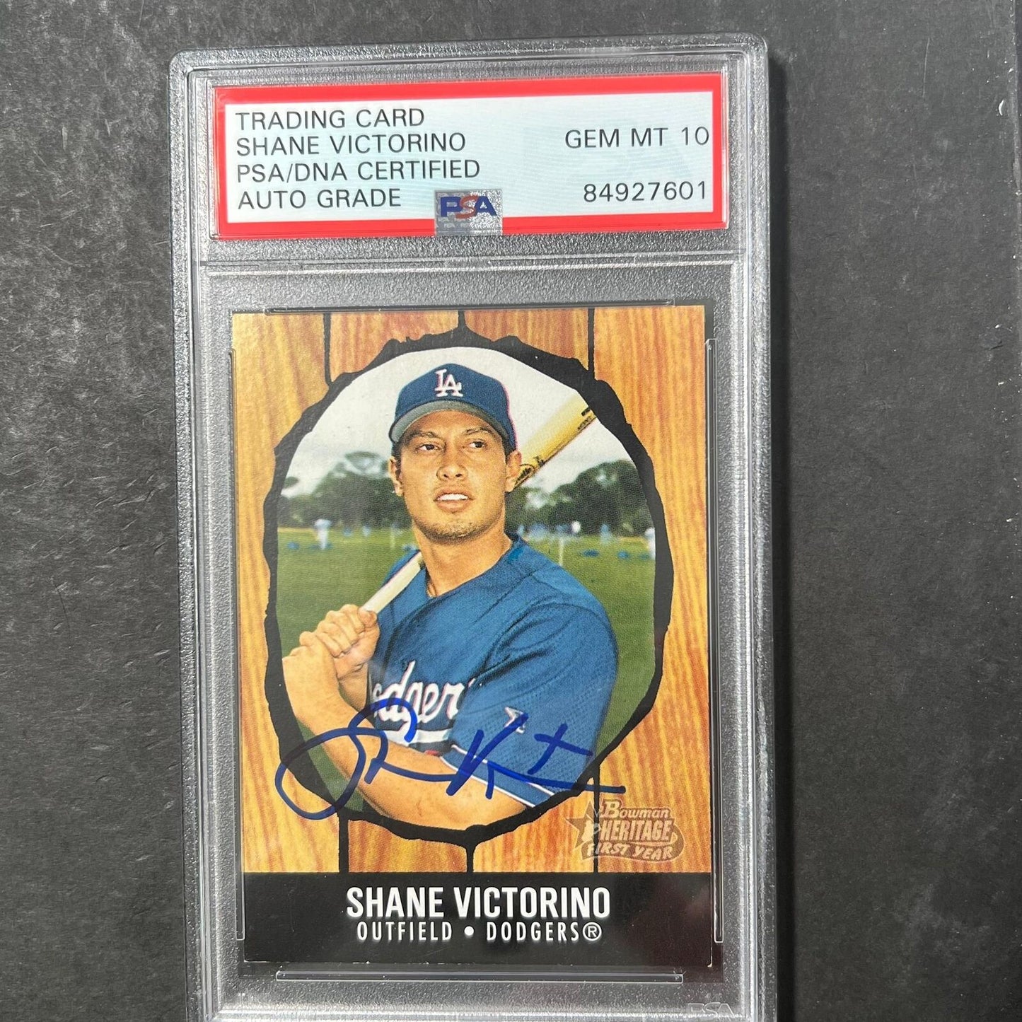 2003 Bowman Heritage #233 Shane Victorino Signed Card AUTO 10 PSA Slabbed Dodger
