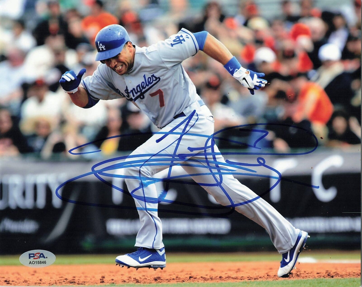 JAMES LONEY signed 8x10 photo PSA/DNA Los Angeles Dodgers Autographed