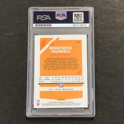 2019-20 Optic Panini #40 Montrezl Harrell Signed Card PSA Slabbed Clippers