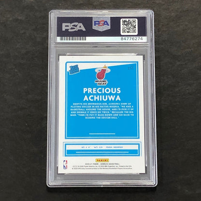 2020-21 Panini Donruss #235 PRECIOUS ACHIUWA Signed Card AUTO 10 PSA/DNA Slabbed