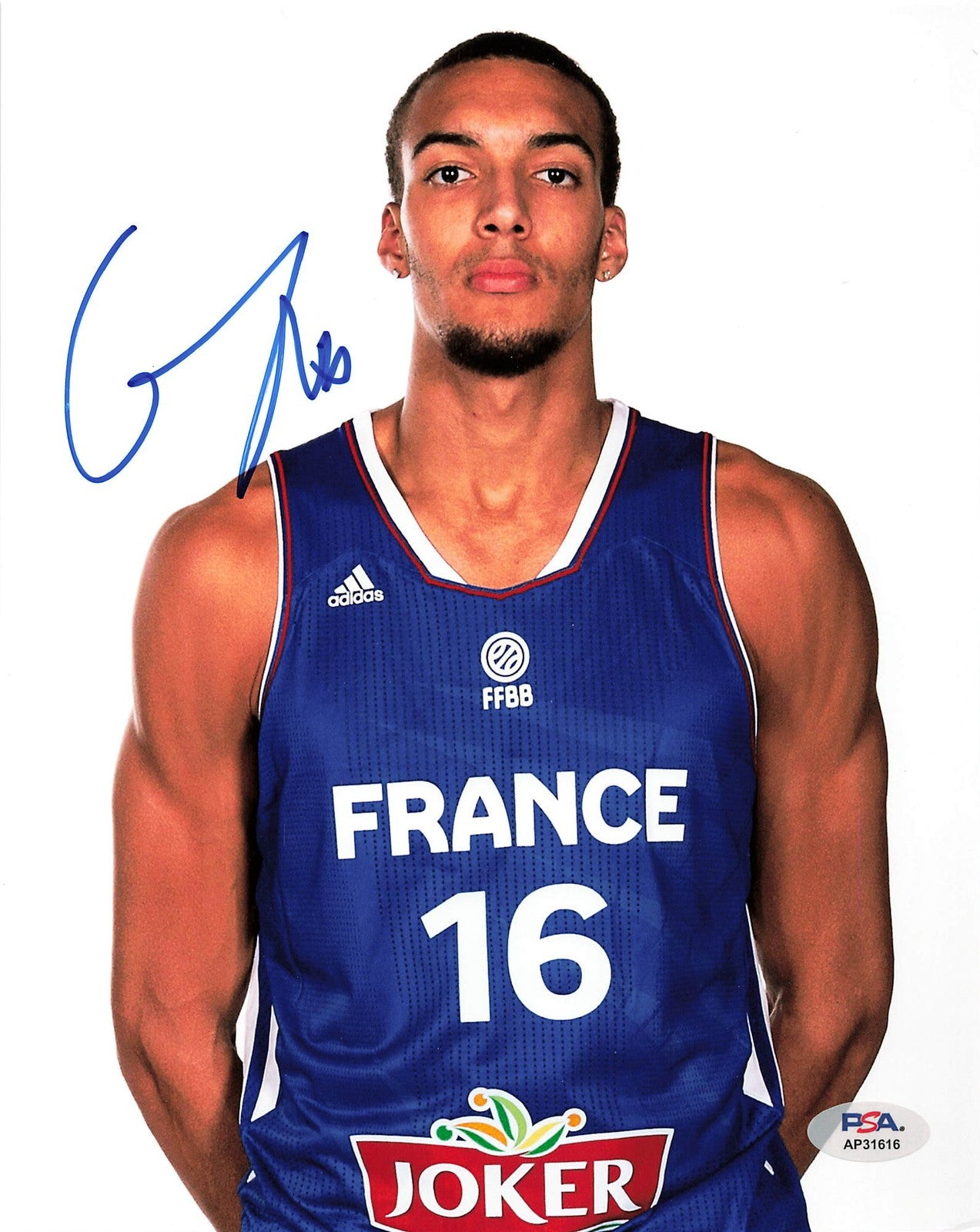 Rudy Gobert Signed 8x10 Photo PSA France