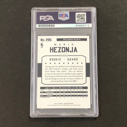 2015-16 NBA Hoops #285 Mario Hezonja Signed Rookie Card AUTO PSA/DNA Slabbed RC