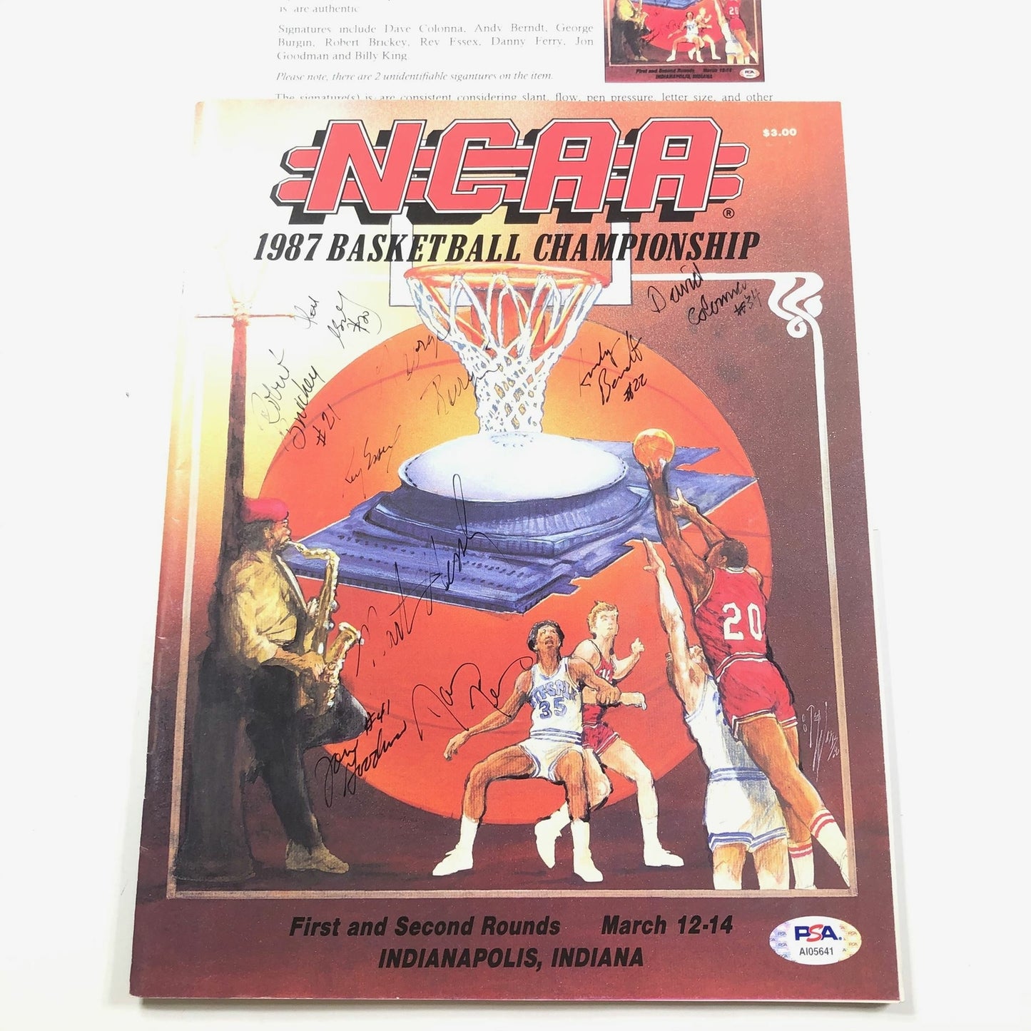 1987 Duke Blue Devils Team Signed NCAA Magazine PSA/DNA Final Four