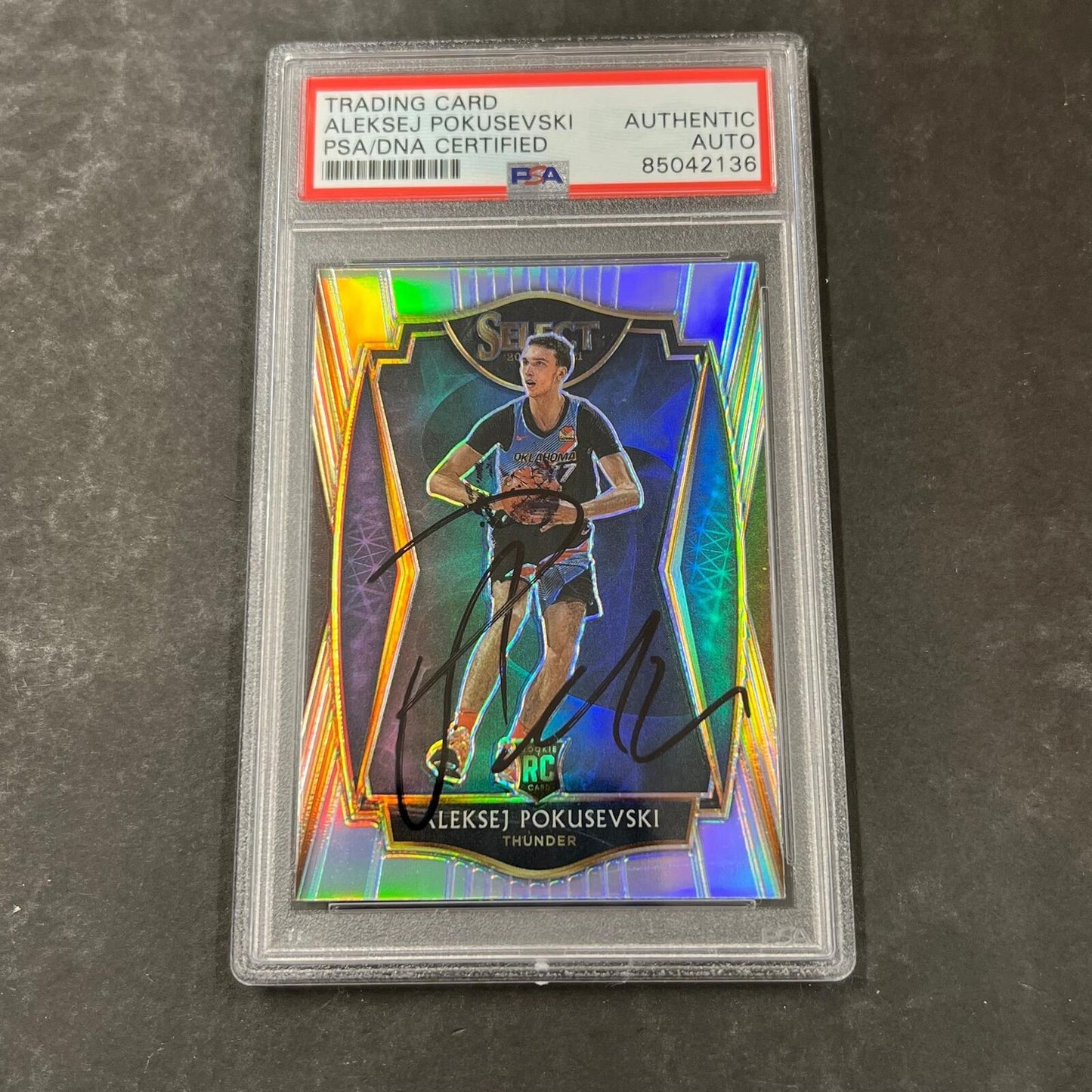 2021-22 Panini Premier #176 Aleksej Pokusevski Signed Card AUTO PSA Slabbed RC T