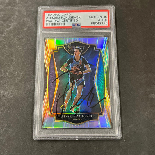 2021-22 Panini Premier #176 Aleksej Pokusevski Signed Card AUTO PSA Slabbed RC T