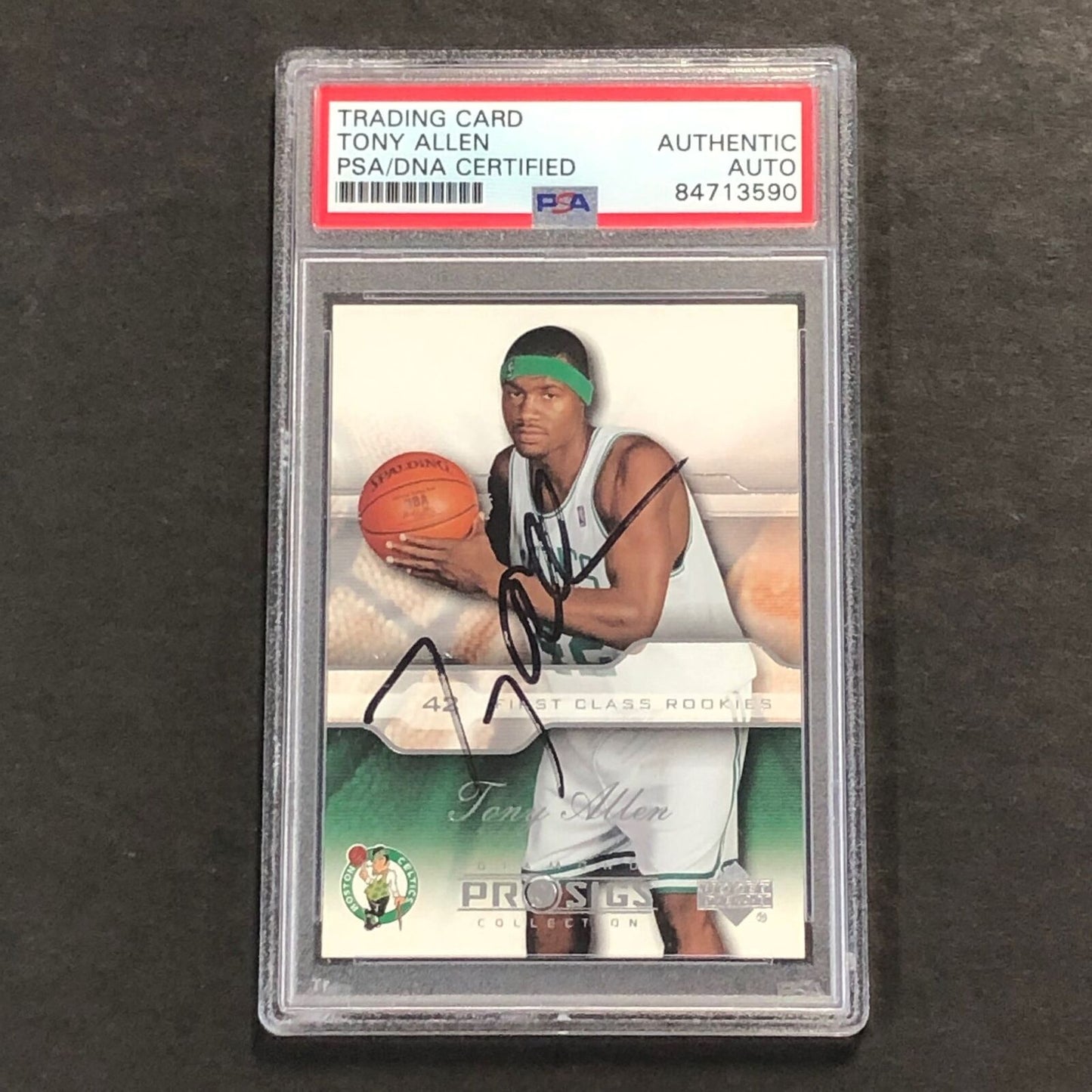 2004-05 Upper Deck Pro Sigs Collection #115 Tony Allen Signed Card AUTO PSA Slab