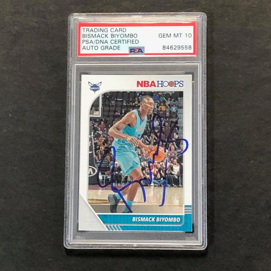 2019-20 Panini NBA Hoop #23 Bismack Biyombo Signed Card AUTO PSA Slabbed Hornets