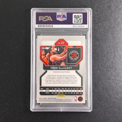 2021-22 Panini Prizm #232 Fred VanVleet Signed Card AUTO PSA Slabbed Raptors