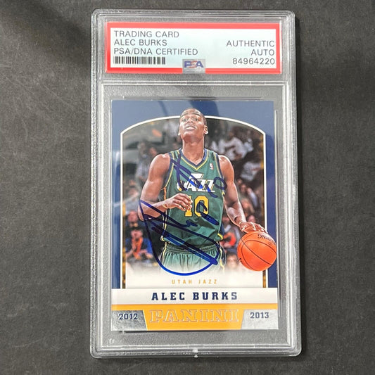 2012-13 Panini #201 Alec Burks Signed Card AUTO PSA Slabbed Jazz