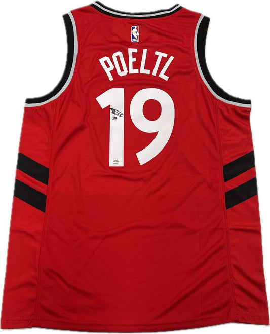 Jakob Poeltl signed jersey PSA/DNA Toronto Raptors Autographed