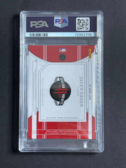 2021 National Treasures #JGR Jalen Green Rookie Materials Auto Grade 10