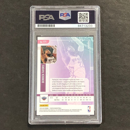 2019-20 Panini Status Pink #171 DERRICK FAVORS Signed Card AUTO PSA Slabbed Peli