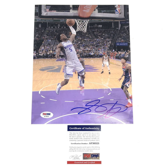 De'Aaron Fox Signed 8x10 photo PSA/DNA Sacramento Kings Autographed