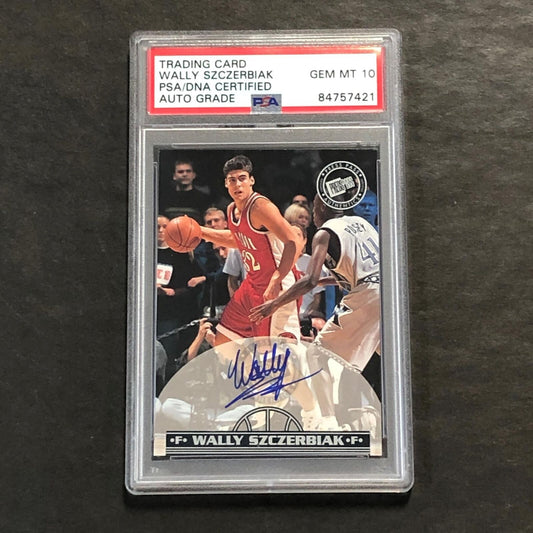 1999 Press Pass Authentic Wally Szczerbiak Signed Card AUTO 10 PSA Slabbed Minne