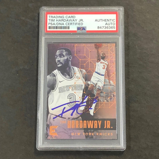 2017-18 Panini Essentials #174 Tim Hardaway Jr. Signed Card AUTO PSA Slabbed Kni