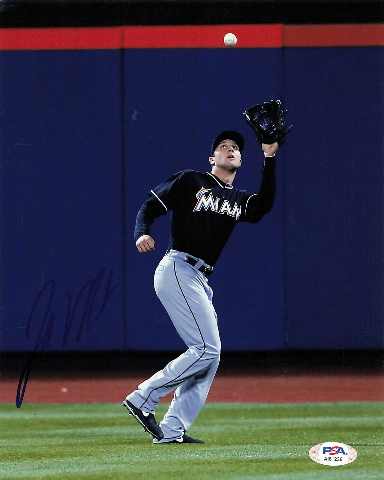 JAKE MARISNICK Signed 8x10 Photo PSA/DNA Miami Marlins Autographed