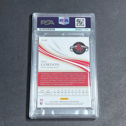 2019-20 Panini Immaculate Collection #63 Eric Gordon Signed Card AUTO PSA Slabbe