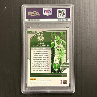 2021-2022 Panini Chronicles Absolute #200 Sandro Mamukelashvili Signed Card AUTO