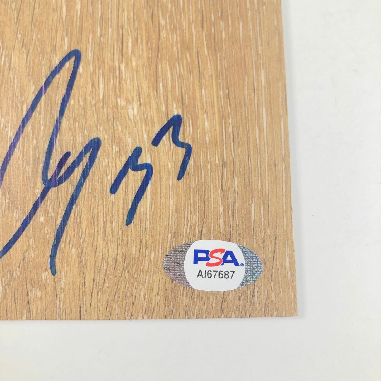 Mirza Teletovic Signed Floorboard PSA/DNA Autographed