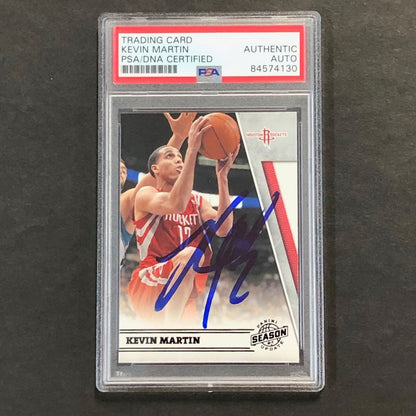 2010-11 Panini Season Update #107 Kevin Martin Signed Card AUTO PSA Slabbed Rock
