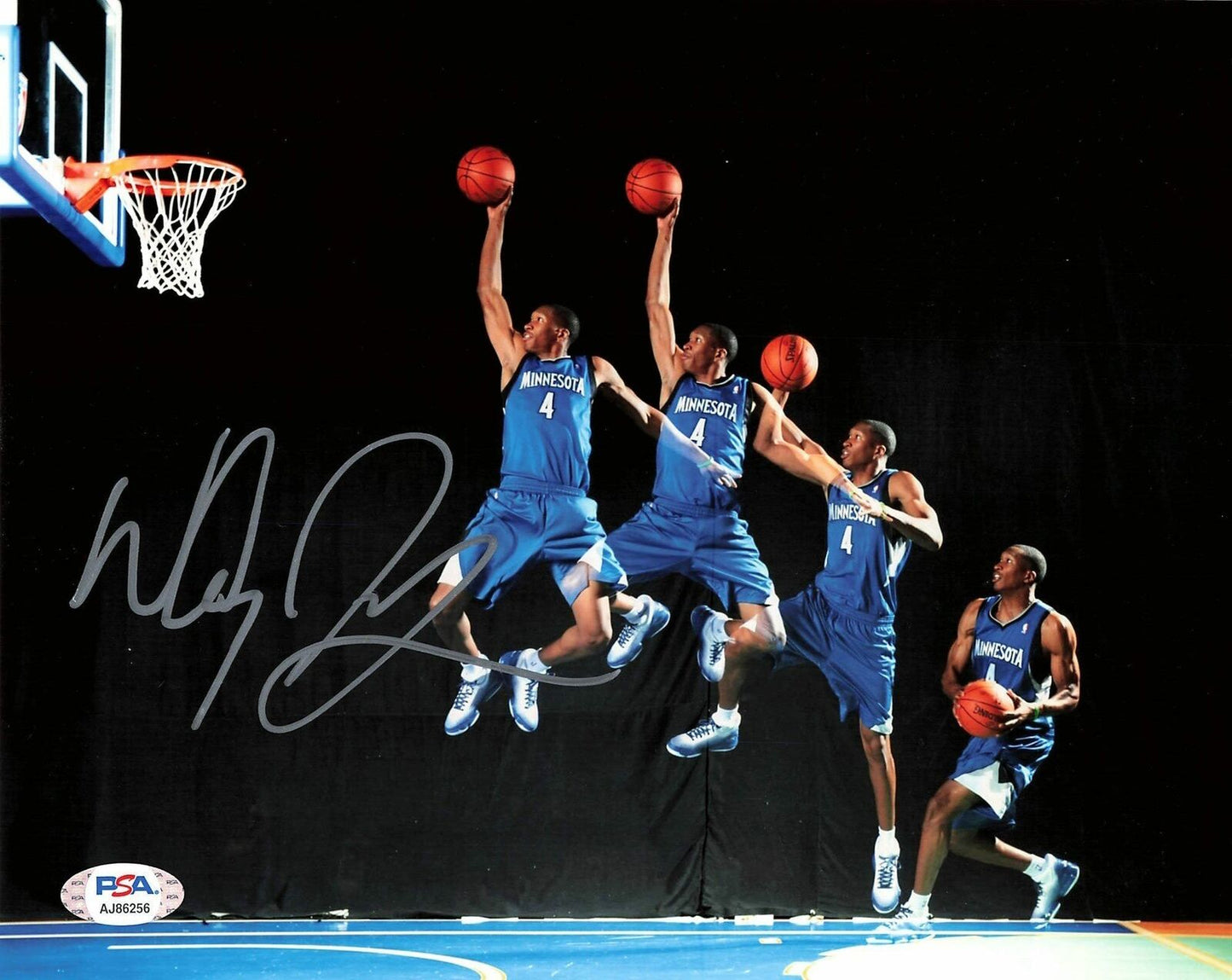 WESLEY JOHNSON signed 8x10 photo PSA/DNA Minnesota Timberwolves Autographed