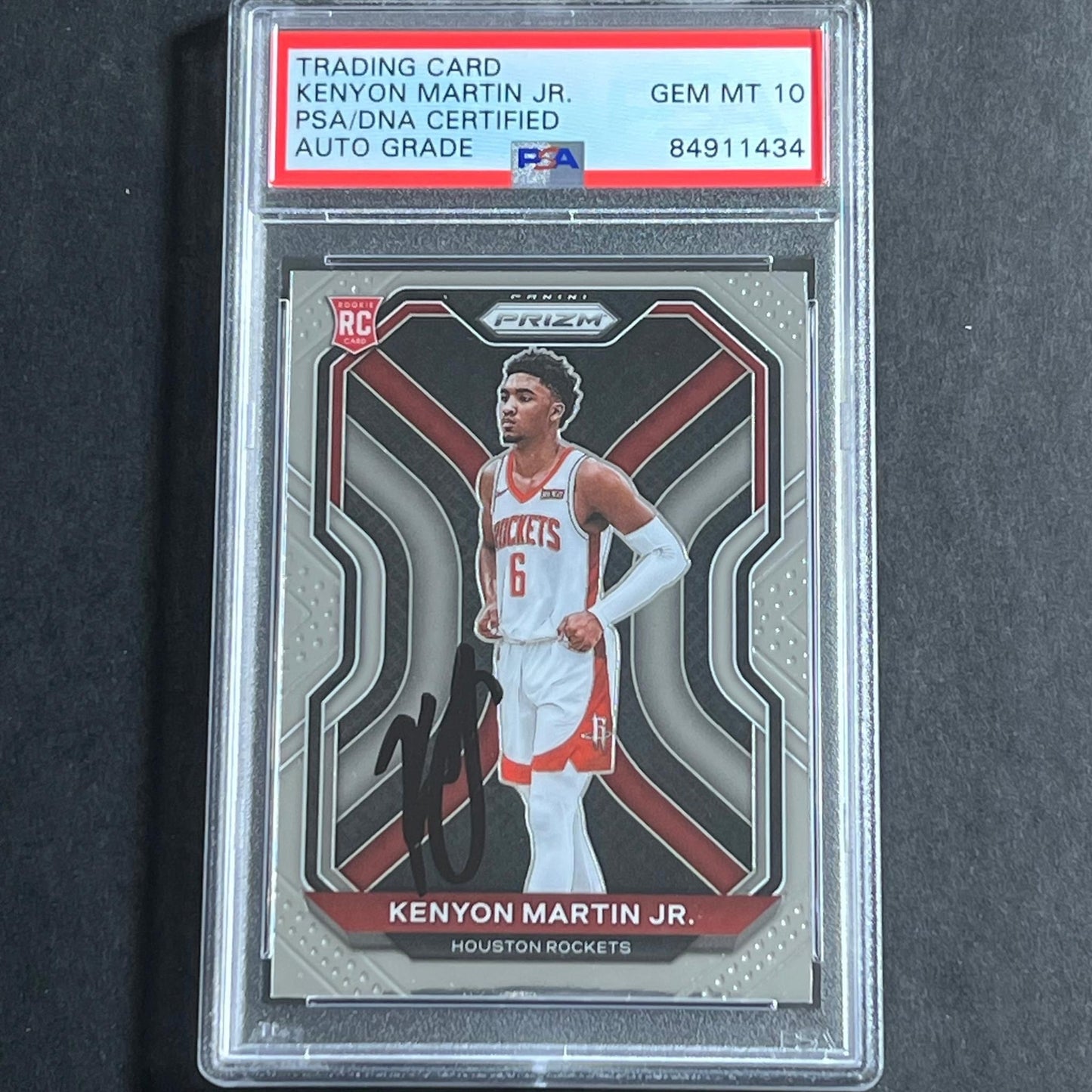 2020-21 Panini Prizm #265 Kenyon Martin Jr. Signed Card AUTO 10 PSA Slabbed RC R