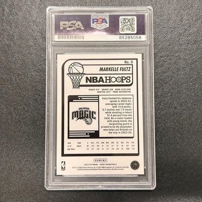 2022-23 Panini Hoops Basketball #9 MARKELLE FULTZ Signed Card AUTO PSA Slabbed M