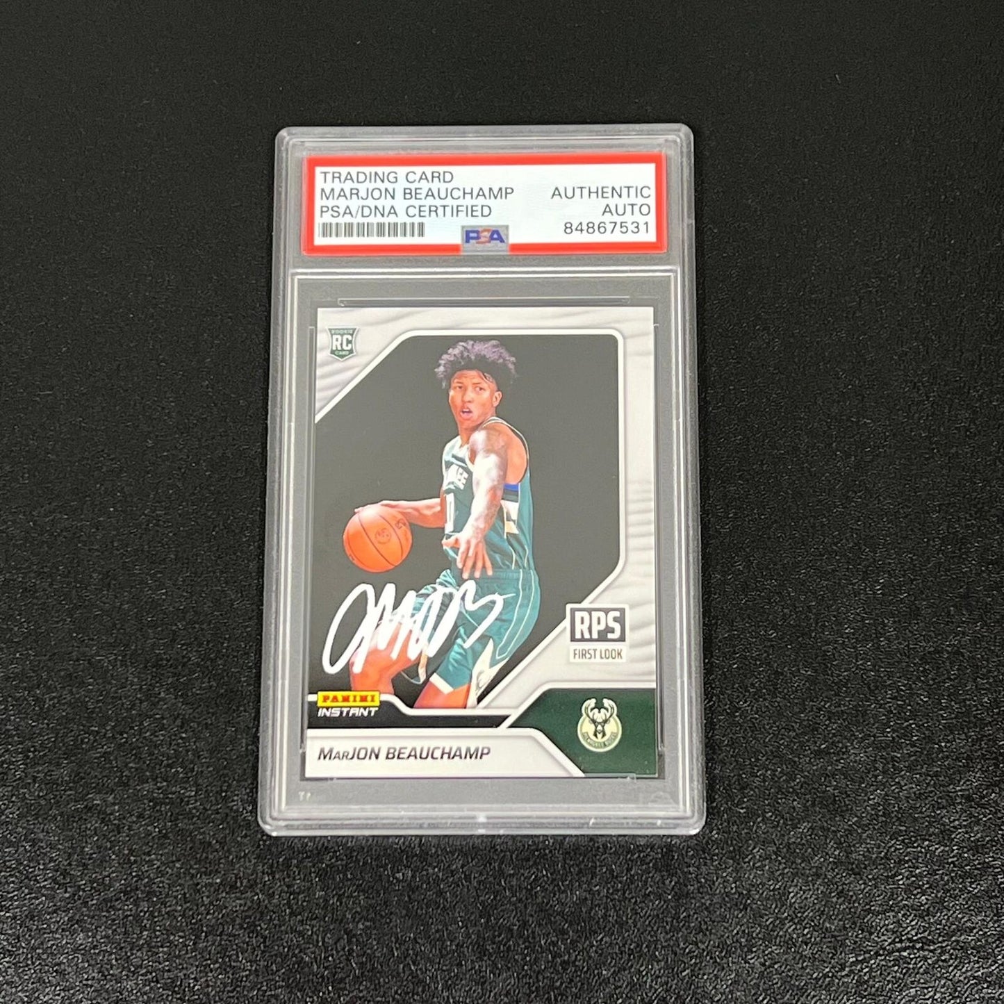 2022-23 Panini Instant #RPS-21 Marjon Beauchamp Signed Card AUTO PSA Slabbed