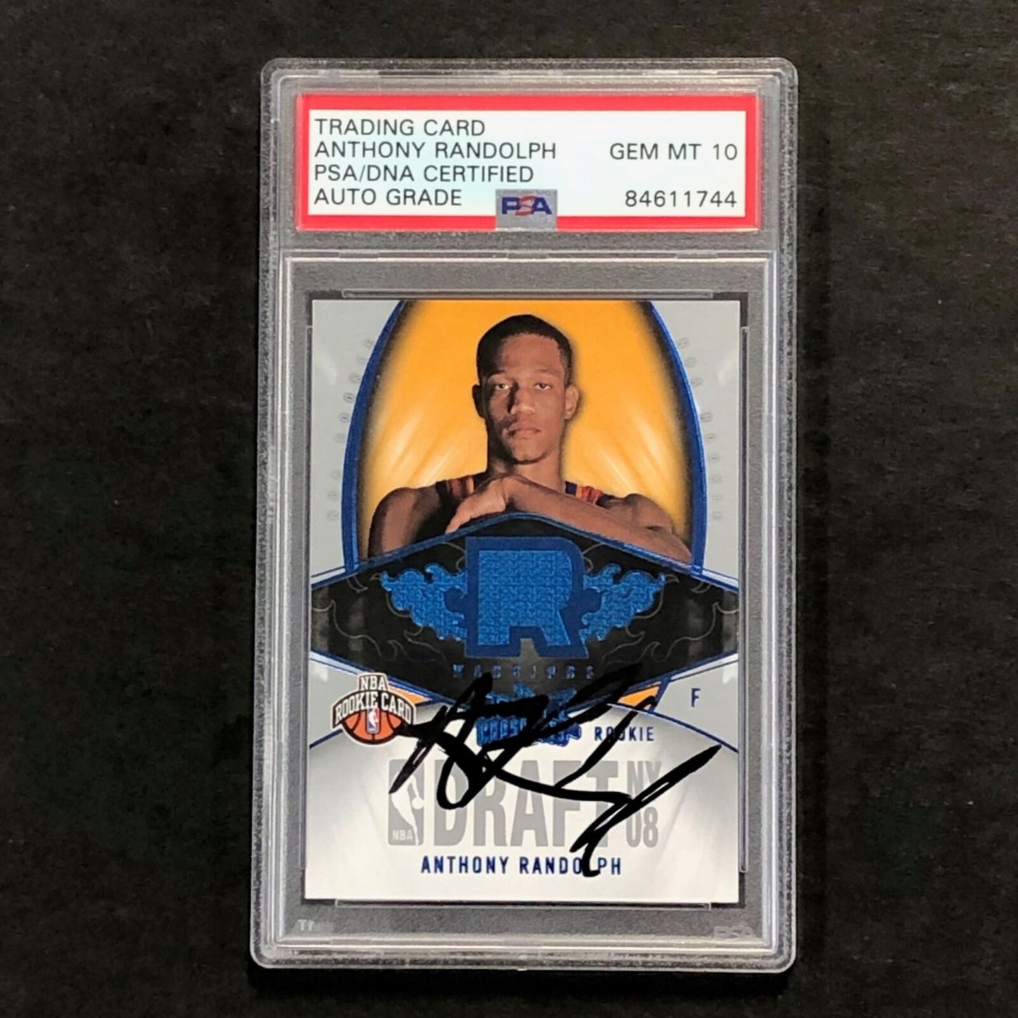 2008-09 Fleer Hot Prospects #118 Anthony Randolph Signed AUTO 10 PSA Slabbed RC