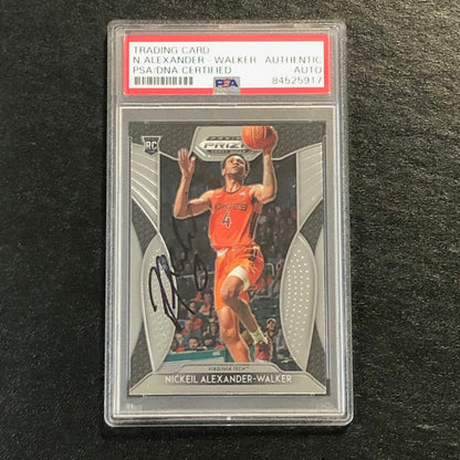 2019-20 Panini Prizm Draft Picks #82 Nickeil Alexander-Walker Signed Card AUTO P
