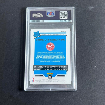 2019-20 Panini Donruss #232 Bruno Fernando Signed Card AUTO 10 PSA Slabbed RC Ha
