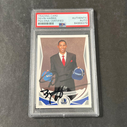 2004-05 Topps Basketball #225 Devin Harris Signed Card AUTO 10 PSA Slabbed RC Ma