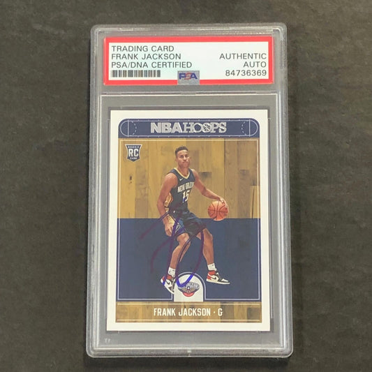 2017-18 NBA Hoops #281 Frank Jackson Signed Card AUTO PSA Slabbed RC Pelicans
