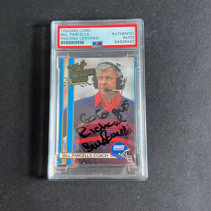 1990 All-Madden Team #56 Bill Parcells Signed Card PSA Slabbed Auto Giants