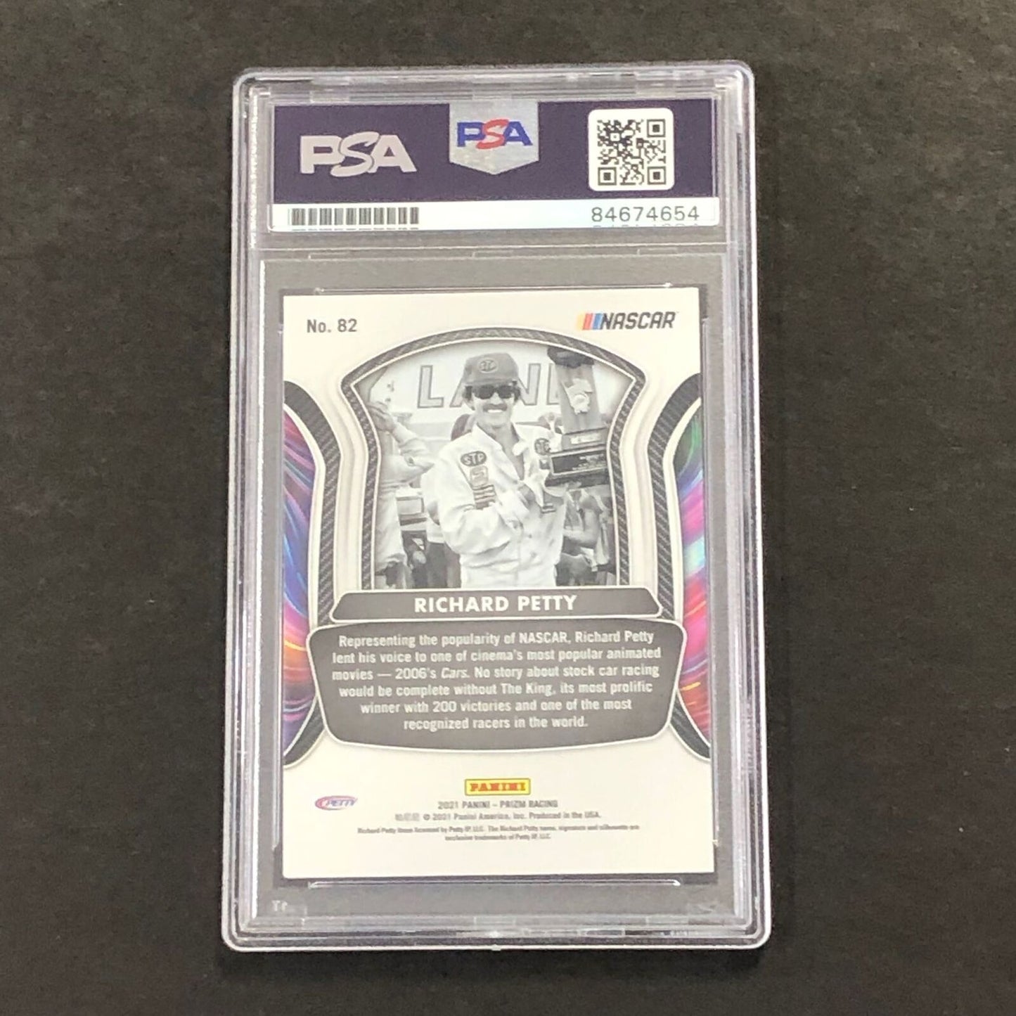 2021 Prizm #82 Richard Petty Signed Card PSA AUTO GRADE 10 Slabbed Nascar