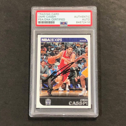 2014-15 Panini NBA Hoops #193 Omri Casspi Signed Card PSA/DNA Slabbed