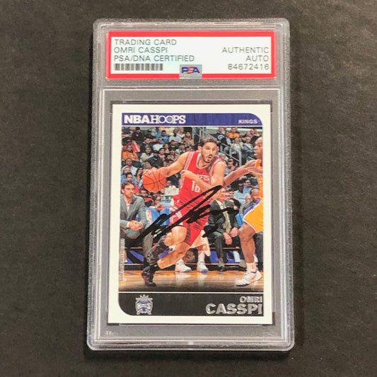 2014-15 Panini NBA Hoops #193 Omri Casspi Signed Card PSA/DNA Slabbed