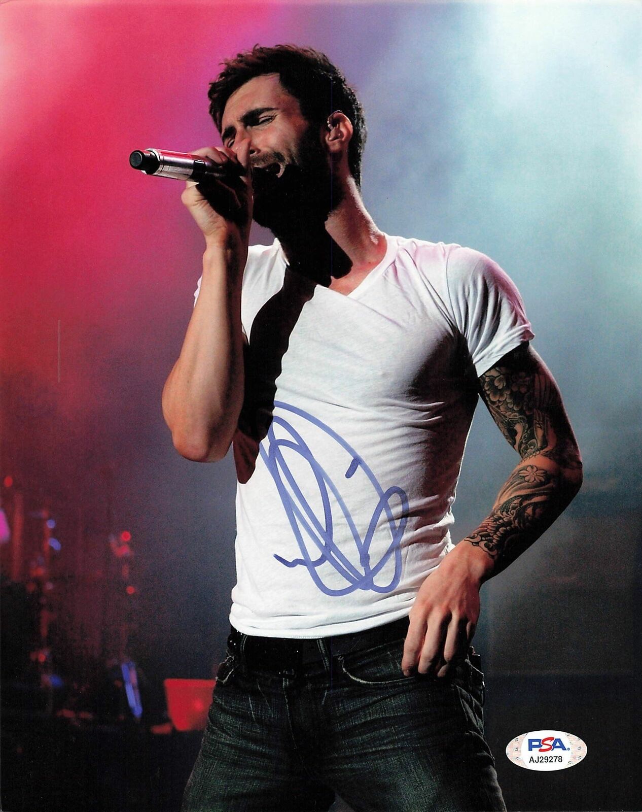 Adam Levine signed 8x10 photo PSA/DNA Autographed Singer Maroon 5