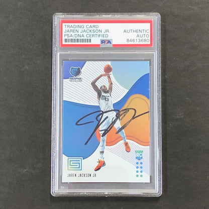 2018-19 Panini Status #4 Jaren Jackson Jr. Signed Card AUTO PSA Slabbed RC Grizz