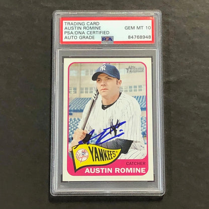 2013 Topps Heritage #11 Austin Romine Signed Card AUTO 10 PSA Slabbed Auto Yanke